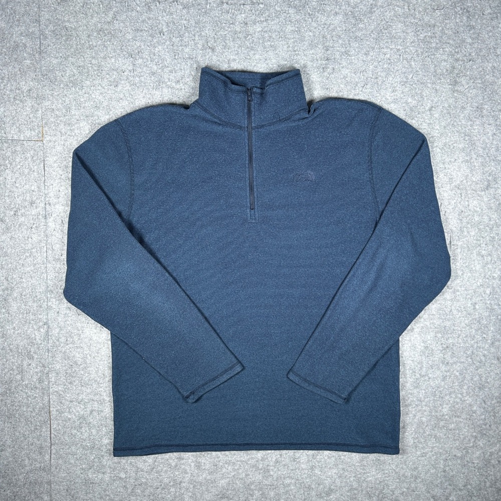 The North Face Pullover Mens Large Blue Quarter Zip Fleece Hiking Gorpcore